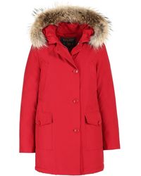 Woolrich Coton rouge fourrure amovible Femmes Arctic Parka