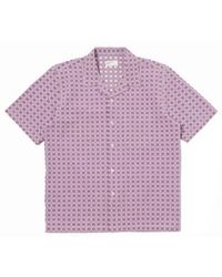 Universal Works - Road Shirt In Woven Tile Design Lilac - Lyst