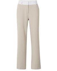 Yaya - Woven Flared Trousers With High Waist - Lyst