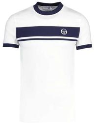 Sergio Tacchini - T-shirt cou maître en collier en bleu blanc / maritime - Lyst