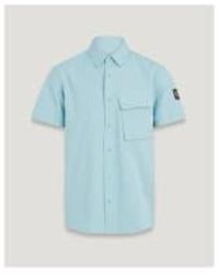 Belstaff - Scale Short Sleeve Shirt Col: Skyline , Size: S - Lyst