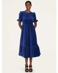 Thought - Alleegra Organic Cotton Velvet Midi Dress Dark Sapphire 8 - Lyst