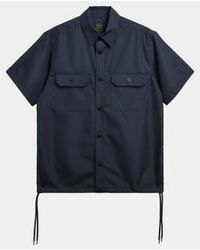 Taion - Military Half Sleeve Shirt Dark Navy Eu-m/asia-l - Lyst