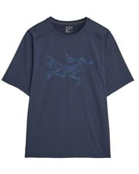 Arc'teryx - T-shirt cormac logo uomo schwarzer saphir - Lyst