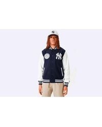 KTZ New York Yankees Mlb Heritage Varsity Jacket - Blue