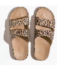 FREEDOM MOSES - Leo Camel Leopard Print Sandals - Lyst