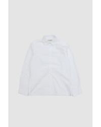 Officine Generale - Eloi camisa algodón poplin blanco - Lyst