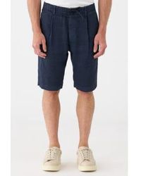 Transit - Estiramiento pantalones cortos lino azul - Lyst