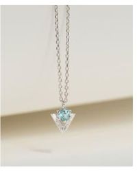Zoe & Morgan - Silver Blue Apatite Necklace One Size - Lyst