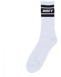 Obey - Chaussettes cooper ii blanc noir - Lyst