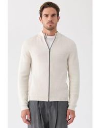 Transit - Ribbed Cotton Zip-up Jacket Ice Small / - Lyst