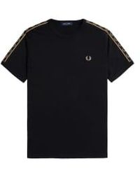 Fred Perry - Taped ringer t-shirt / warm stone - Lyst
