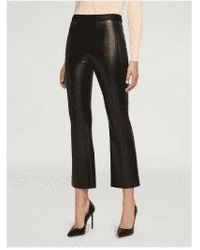 Wolford - Jenna Faux Leather Bell Bottom Trousers 10 - Lyst