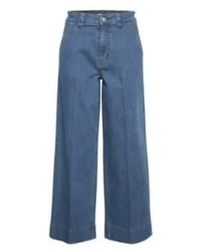 B.Young - Kato komma jeans recortados en mezclilla azul claro - Lyst
