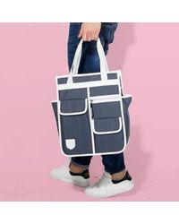 Goodordering - Maroon 3 In 1 Shopper Backpack Bicycle Bag Graphite Graphite/maroon - Lyst