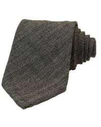 40 Colori - Herringbone Tie Charcoal Grey - Lyst