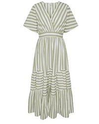 Y.A.S - Yas Roos Long Striped Dress In And Cream - Lyst