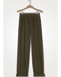 American Vintage Corduroy Padow Mojito Cord Trousers in Green | Lyst