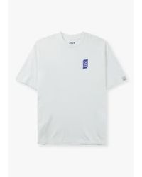 Replay - T-shirt logo 9zero1 en blanc - Lyst