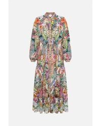 Camilla - Flowers Of Neptune Tiered Long Shirt Dress Col: Multi S - Lyst