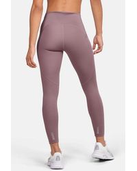 under armour training shine perforation cropped leggings in pink