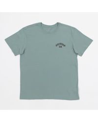 Brixton - Homer grafik kurzarm t-shirt in grün - Lyst