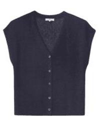 Yerse - V Neck Top In Navy From - Lyst