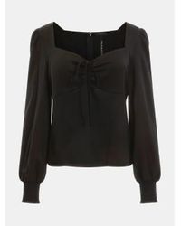 Guess - A999 Long Sleeves Jet Adelaide Blouse L - Lyst