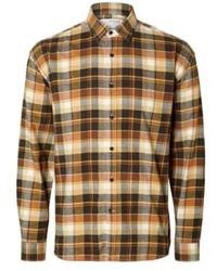 SELECTED - Owen Reg Ls Flannel Shirt S - Lyst
