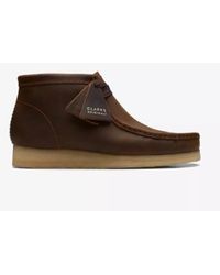 Clarks - Wallabee Boots Beeswax Leather Uk7 - Lyst