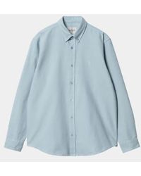 Carhartt - Chemise Bolton Frosted Garment Dyed S / Bleu - Lyst