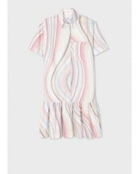 Paul Smith - Faded 'swirl' Shirt Dress Multicolour - Lyst