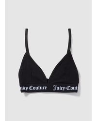 Juicy Couture Bura triángulo algodón Dara con logo elástico en negro