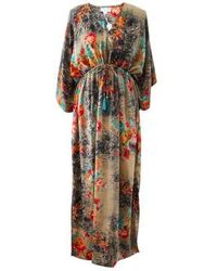 Powell Craft - Merida Colourful Floral Batwing Dress - Lyst