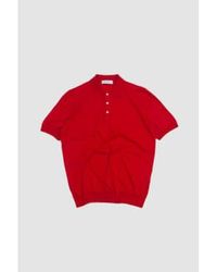 Gran Sasso - Poloshirt aus frischer baumwolle in rot - Lyst