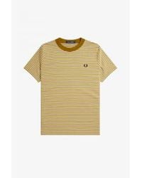 Fred Perry - M6581 Fine Stripe Heavy Weight T Shirt - Lyst