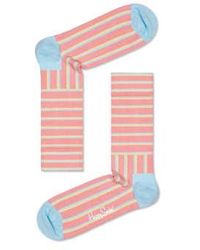 Happy Socks - Calcetines rosa claro con rayas bloqueadas - Lyst
