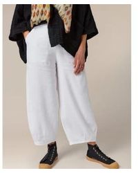 Sahara - Pantalon bulle en lin tordue en blanc - Lyst