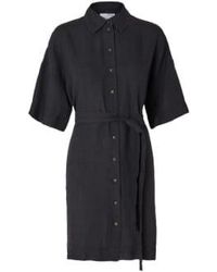 SELECTED - Slflinnie Short Linen Dress 34 - Lyst