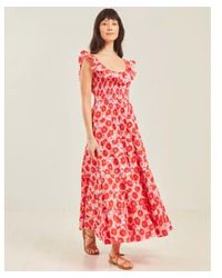 Pink City Prints - Susie Dress Geranium Poppy Red / L - Lyst