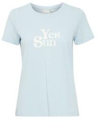 Ichi - Camino Slogan T Shirt-cashmere -20121024 Small(uk8-10) - Lyst