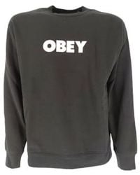 Obey - Obecer bold crew men camisa negra - Lyst