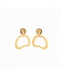 sept cinq - Golden Madeleine Earrings Golden - Lyst