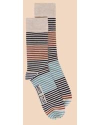 White Stuff - Stuff Fine Stripe Ankle Socks Natural Multi - Lyst
