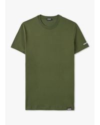 DSquared² - T-shirt logo en vert / blanc militaire - Lyst