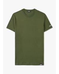 DSquared² - T-shirt logo en vert / blanc militaire - Lyst