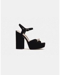 COACH - Nicolette sue buckle detalle platform heels tamaño: 7, col: negro - Lyst