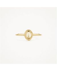 Blush Lingerie - 14k Yellow & Mother Of Pearl Centre Ring / 54 - Lyst