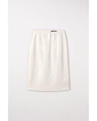 Luisa Cerano - Silk Sequin Occasion Skirt Size: 8, Col: Off 8 - Lyst