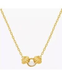 Estella Bartlett - Scallop And Heart Necklace Plated - Lyst
